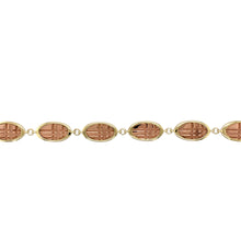 Load image into Gallery viewer, 9ct Gold Clogau 7.75&quot; Mackintosh Criss Cross Oval Bracelet
