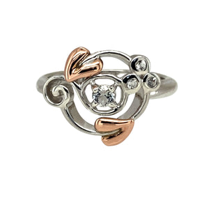 925 Silver & White Topaz Set Clogau Tree of Life Ring