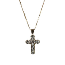 Load image into Gallery viewer, 18ct White Gold &amp; Diamond Set Cross 18&quot; Necklace
