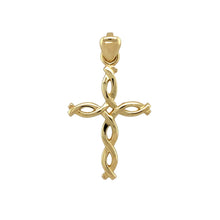 Load image into Gallery viewer, 9ct Gold Open Weave Celtic Cross Pendant
