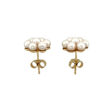 Load image into Gallery viewer, 9ct Gold &amp; Pearl Set Flower Stud Earrings
