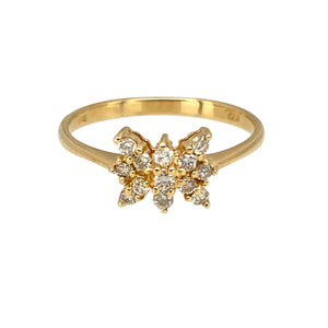 18ct Gold & Diamond Set Butterfly Ring