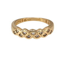 Load image into Gallery viewer, 9ct Gold &amp; Diamond Set Criss Cross Band Ring
