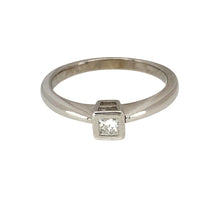 Load image into Gallery viewer, 9ct White Gold &amp; Diamond Set Princess Cut Solitaire Ring
