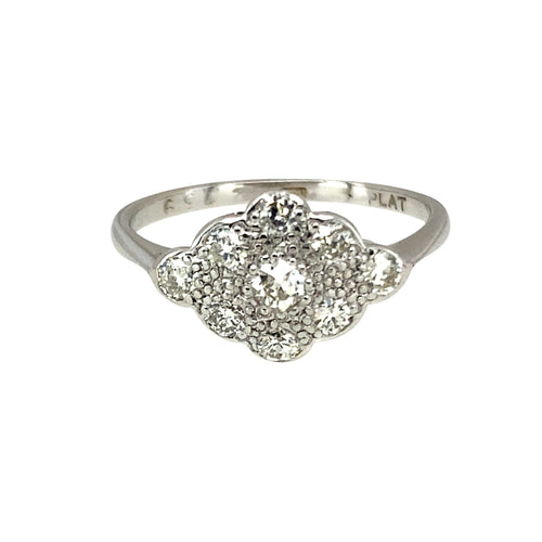 Platinum & Diamond Set Art Deco Style Ring