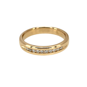 14ct Gold & Diamond Set Band Ring