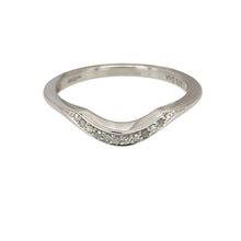 Load image into Gallery viewer, 9ct White Gold &amp; Diamond Set Curved Wishbone Style Ring
