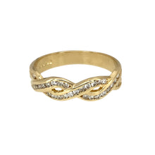 Load image into Gallery viewer, 9ct Gold &amp; Diamond Set Twist Band Ring
