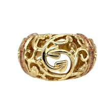 Load image into Gallery viewer, 9ct Gold &amp; Diamond Set Clogau Set Rounded Vine Wide Band Ring
