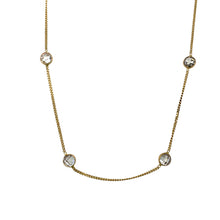 Load image into Gallery viewer, 14ct Gold &amp; Cubic Zirconia Set 16&quot; Necklace
