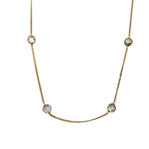 14ct Gold & Cubic Zirconia Set 16" Necklace