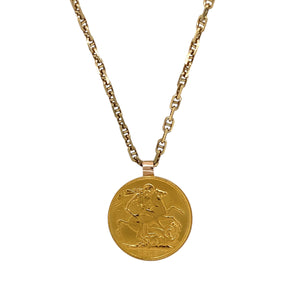 9ct & 22ct Gold Full Sovereign 20" Necklace