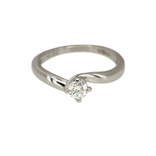 Load image into Gallery viewer, 18ct White Gold &amp; Diamond Set Solitaire Twist Ring
