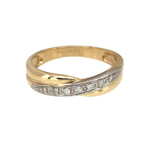 Load image into Gallery viewer, 9ct Gold &amp; Diamond Set Crossover Band Ring
