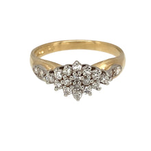 Load image into Gallery viewer, 9ct Gold &amp; Diamond Set Cluster Ring
