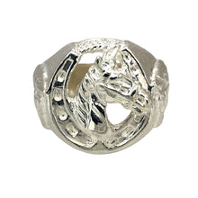 Load image into Gallery viewer, New 925 Silver Horse Horseshoe Ring
