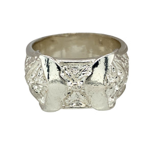 New 925 Silver Double Buckle Ring