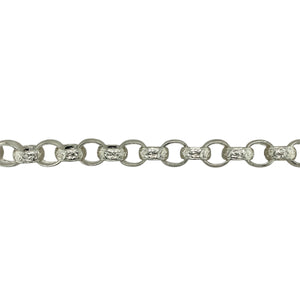 New 925 Silver 9.5" Patterned Belcher Bracelet