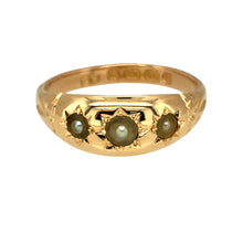 Load image into Gallery viewer, 18ct Gold &amp; Seed Pearl Set Vintage Style Ring
