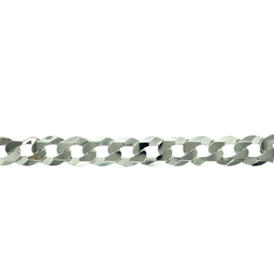 New 925 Silver 8.5" Curb Bracelet 37 grams