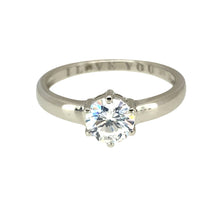 Load image into Gallery viewer, 9ct White Gold &amp; Cubic Zirconia Set Solitaire Ring
