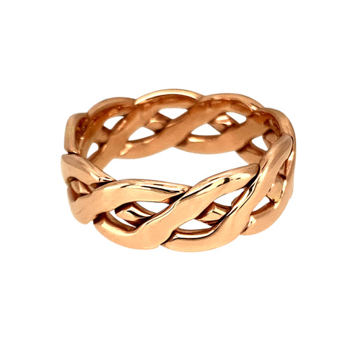 9ct Gold Open Celtic Weave Band Ring