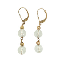 Load image into Gallery viewer, 9ct Gold &amp; Crystal Style Ball Dropper Earrings
