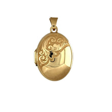 Load image into Gallery viewer, 9ct Gold Patterned Oval Locket
