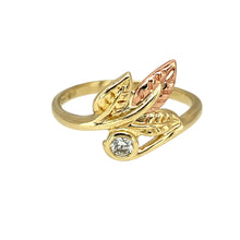 Load image into Gallery viewer, 9ct Gold &amp; Diamond Set Clogau Leaf Ring
