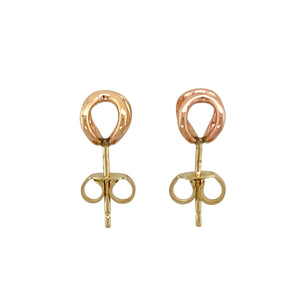 9ct Welsh Gold Curved Stud Earrings