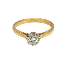 Load image into Gallery viewer, 18ct Gold &amp; Diamond Set Solitaire Ring
