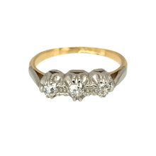 Load image into Gallery viewer, 18ct Gold &amp; Platinum Diamond Set Trilogy Ring
