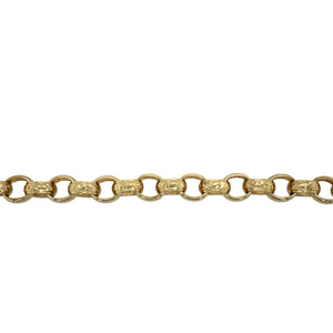 9ct Gold 9.5" Patterned Belcher Bracelet