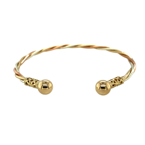 9ct Gold Twisted Torque Bangle