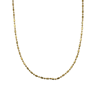 18ct Gold 18" Beaded Link Chain