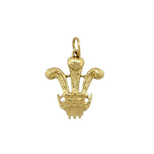 Load image into Gallery viewer, 9ct Gold Welsh Three Feathers Pendant
