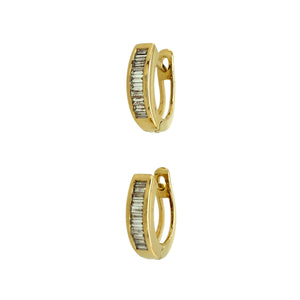 18ct Gold & Diamond Set Huggie Earrings