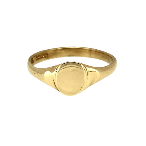 9ct Gold Oval Signet Ring