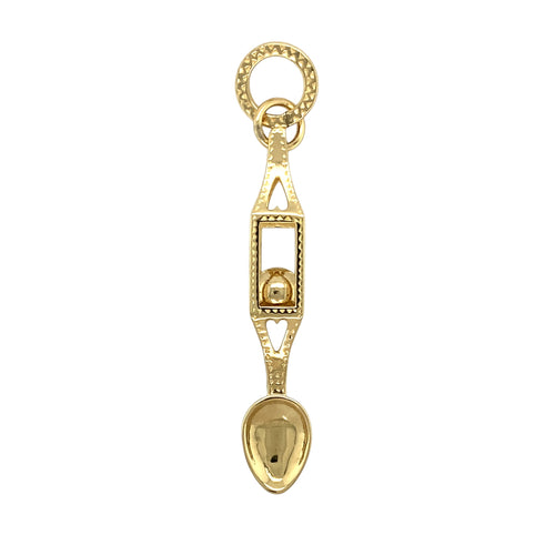 9ct Gold Welsh Lovespoon Pendant