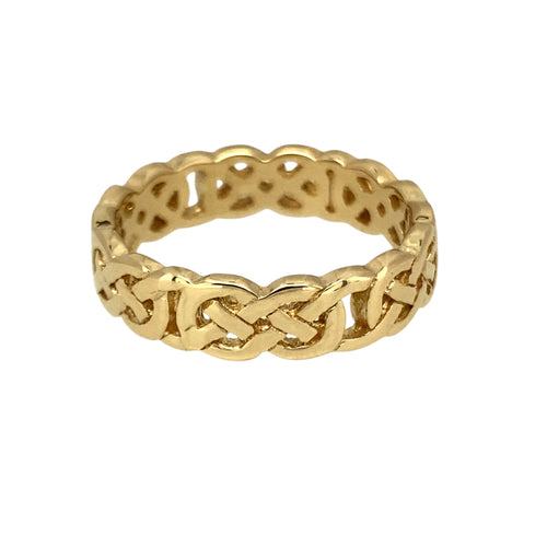 9ct Gold Celtic Knot Band Ring