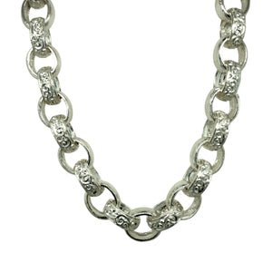 New 925 Silver 26" Patterned Belcher Chain 81 grams