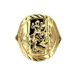 9ct Gold St Christopher Ring