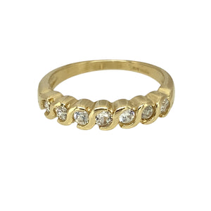 9ct Gold & Cubic Zirconia Set Band Ring