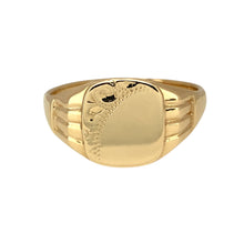 Load image into Gallery viewer, 9ct Gold Patterned Engraved Signet Ring
