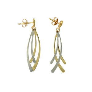 9ct Gold Multi Strand Dropper Earrings