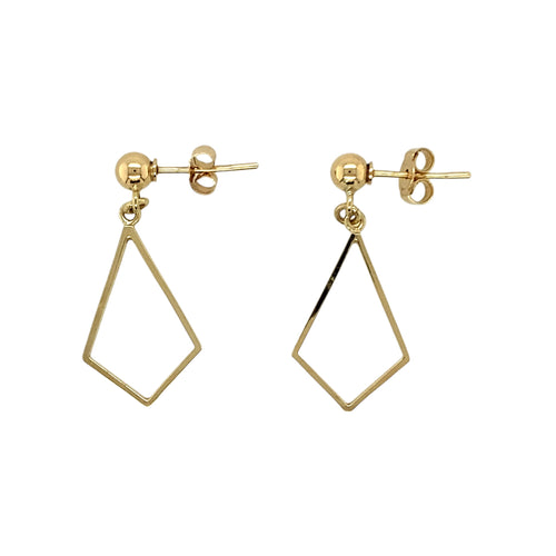 9ct Gold Open Drop Earrings