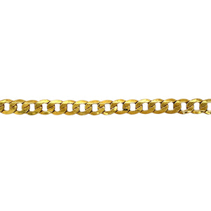 9ct Gold 8.5" Hollow Curb Bracelet