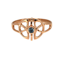 Load image into Gallery viewer, 9ct Gold &amp; Sapphire Set Celtic Knot Ring
