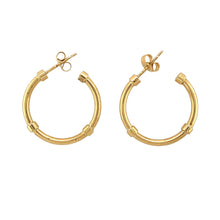 Load image into Gallery viewer, 9ct Gold Solid Half Hoop Stud Earrings
