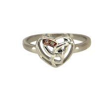 Load image into Gallery viewer, 925 Silver &amp; Diamond Set Clogau Heart Eternal Love Ring
